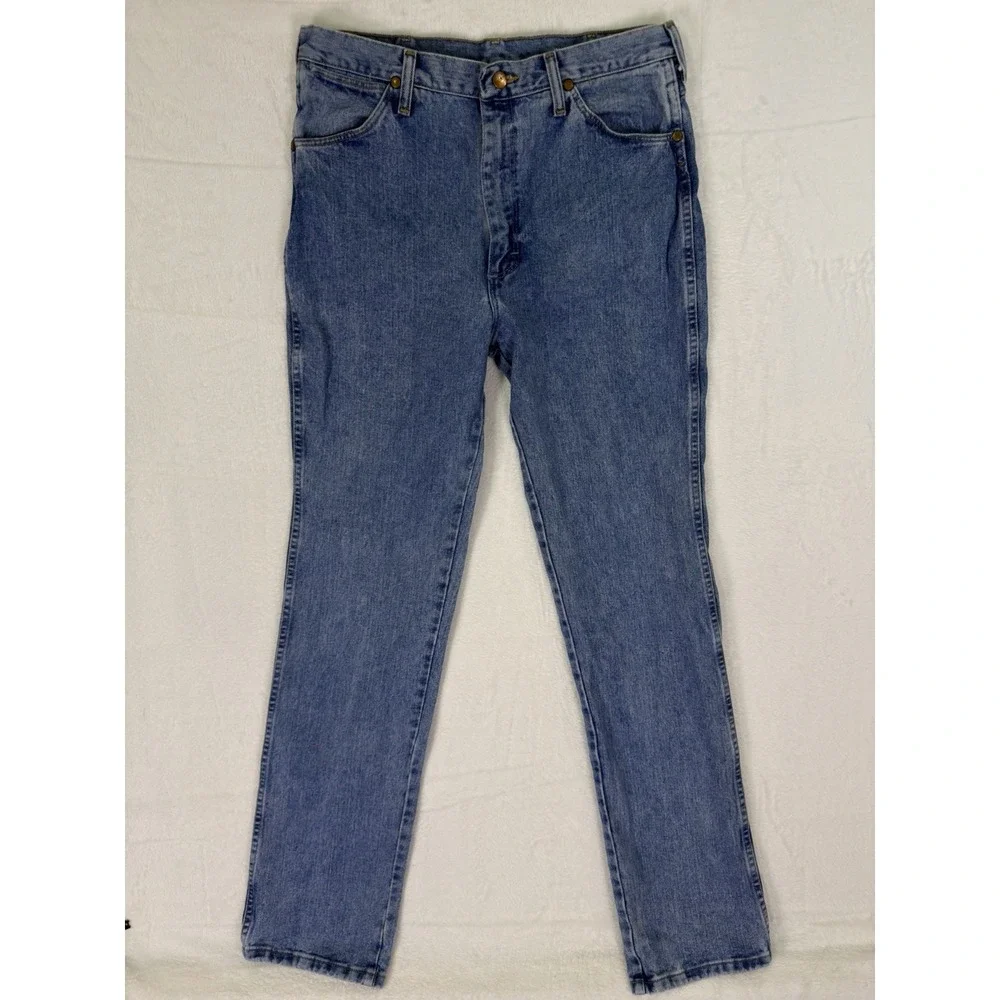 Wrangler 936ATW Jeans Mens 32x36**‎ Cowboy Cut Light Wash Slim Fit Denim USA VTG